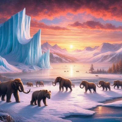 Frozen Giants and Fiery Dawn: A Prehistoric Odyssey