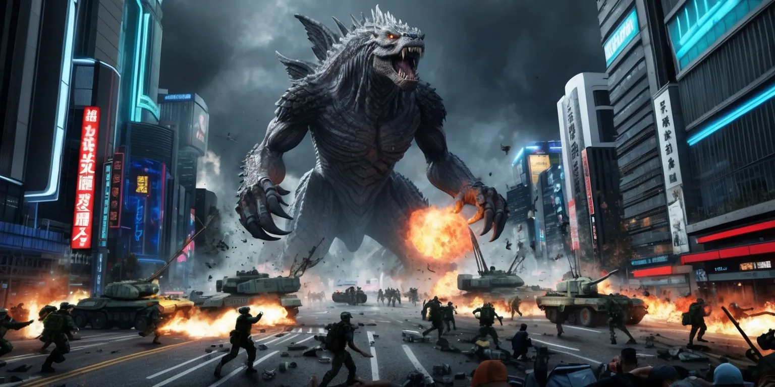Digital Kaiju Chronicles: Strategic Battles Amid Urban Chaos